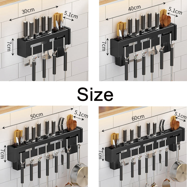 주방 벽걸이 랙 무타공 젓가락 홀더, 브러시 30cm, 브러시 40cm, 브러시 50cm, 브러시 60cm, 검정 30cm, 검정 40cm, 검정 50cm, 검정 60cm