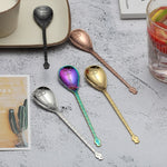 Stainless Steel Coffee Mixing Spoon Creative Musical Instrument Shape Spoon, Guitar Silver, Octagonal Silver, Lute Silver, Yueqin Silver, Guitar Titanium Gold, Octagonal Titanium Gold, Lute Titanium Gold, Yueqin Titanium Gold, Guitar Rose Gold