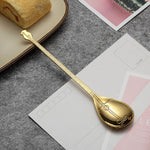 Stainless Steel Coffee Mixing Spoon Creative Musical Instrument Shape Spoon, Guitar Silver, Octagonal Silver, Lute Silver, Yueqin Silver, Guitar Titanium Gold, Octagonal Titanium Gold, Lute Titanium Gold, Yueqin Titanium Gold, Guitar Rose Gold