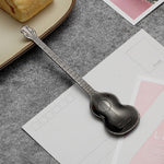 Stainless Steel Coffee Mixing Spoon Creative Musical Instrument Shape Spoon, Guitar Silver, Octagonal Silver, Lute Silver, Yueqin Silver, Guitar Titanium Gold, Octagonal Titanium Gold, Lute Titanium Gold, Yueqin Titanium Gold, Guitar Rose Gold