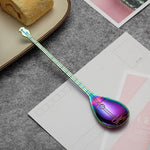 Stainless Steel Coffee Mixing Spoon Creative Musical Instrument Shape Spoon, Guitar Silver, Octagonal Silver, Lute Silver, Yueqin Silver, Guitar Titanium Gold, Octagonal Titanium Gold, Lute Titanium Gold, Yueqin Titanium Gold, Guitar Rose Gold