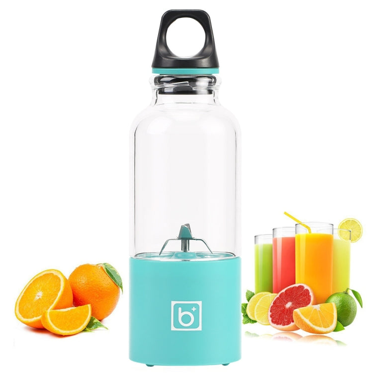 500ml 미니 휴대용 전기 주서 컵 USB 충전식 주서 블렌더 메이커 셰이커 과일 오렌지 주스 추출기, 4날 블루, 4날 그린, 4날 핑크