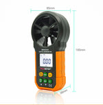PEAKMETER 고정밀 디지털 표시 풍속 공기량 측정기, MS6252A 풍속, 공기량, MS6252B 온도, 습도, USB