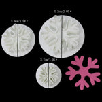 6개입 눈송이 스프링 몰드 폰던트 케이크 도구 비스킷 엠보싱 프린팅 몰드 DIY 베이킹 도구, 눈송이 모양