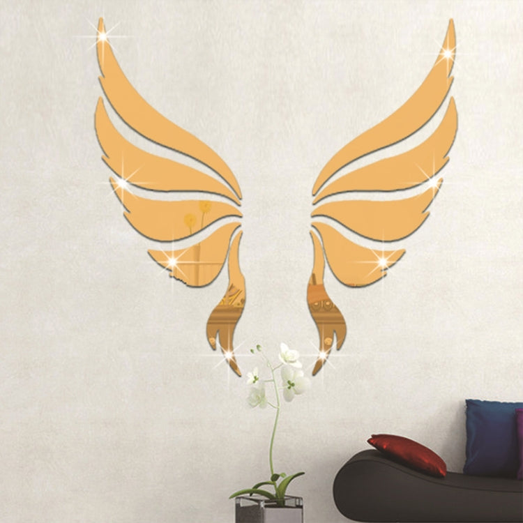 크리스탈 3D 장식 벽 스티커 천사 날개 침실 장식 거울