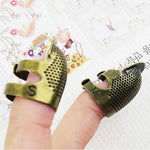 Household Adjustable Metal Sewing Thimble Finger Protectors Sewing Tools Accessories, S, M