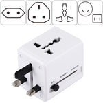 전 세계 범용 여행용 숨김 플러그 어댑터 및 내장 듀얼 USB 포트 충전기 US, UK, AU, EU용