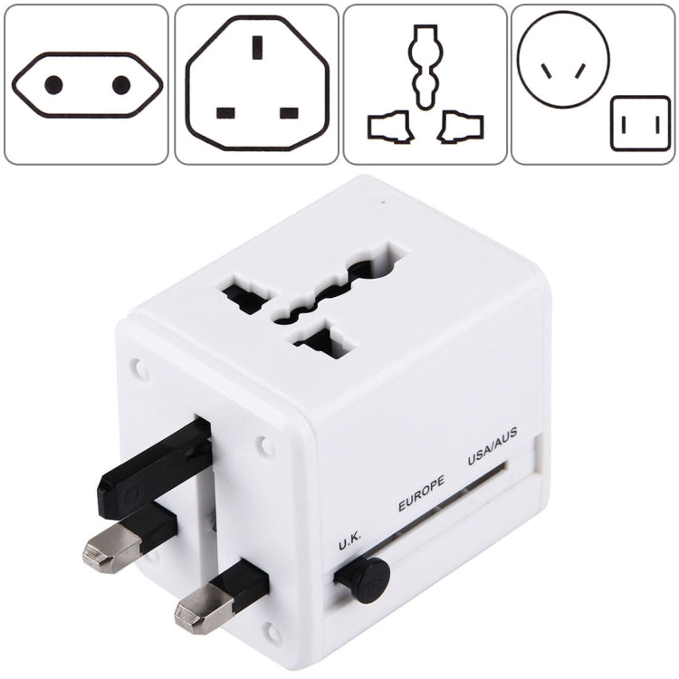전 세계 범용 여행용 숨김 플러그 어댑터 및 내장 듀얼 USB 포트 충전기 US, UK, AU, EU용