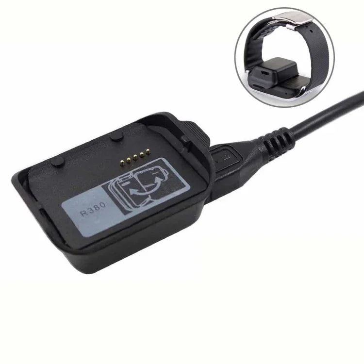 삼성 기어 2 R380 충전 크래들 도크 충전기 USB 케이블 포함(블랙)용