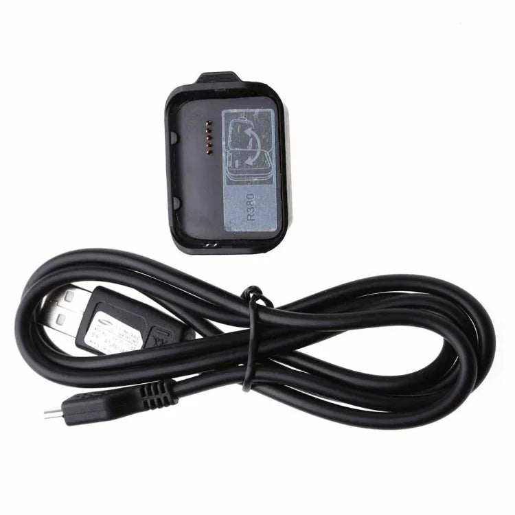 삼성 기어 2 R380 충전 크래들 도크 충전기 USB 케이블 포함(블랙)용