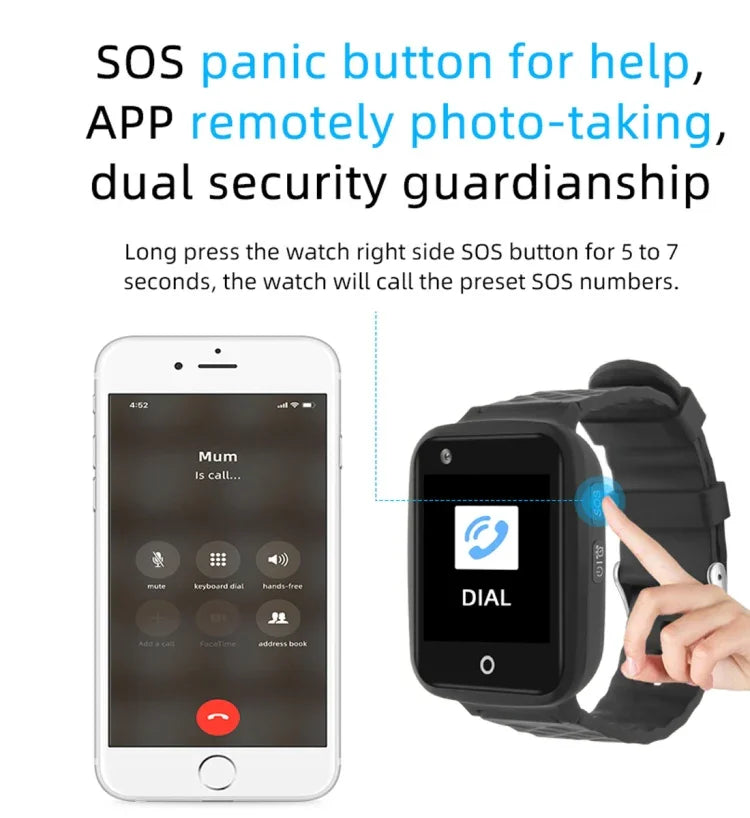 REACHFAR RF-V46-B GPS Smart Tracker WatchBand, Support SOS / Camera / Health Management / 4G LTE / Blood Pressure / Heart Rate, For North America / South America, RF-V46-B