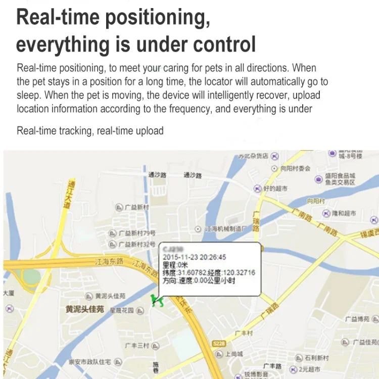Z8-A 미니 애완동물 스마트 웨어 GPS 애완동물 위치 추적 장치