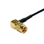 20cm SMA 암형 엘보우 to Fakra Z 암형 커넥터 어댑터 RG174 케이블, SMA 암형 엘보우 to Fakra Z 암형