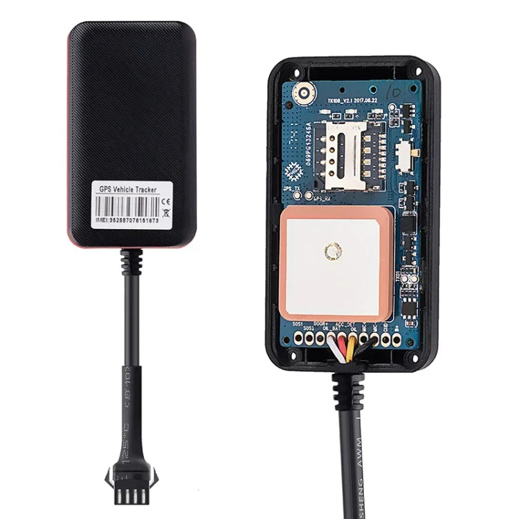 TK108 2G 4핀 실시간 차량 트럭 위치 추적 GSM GPRS GPS 추적기, AGPS 지원 릴레이 및 배터리 포함, 4핀