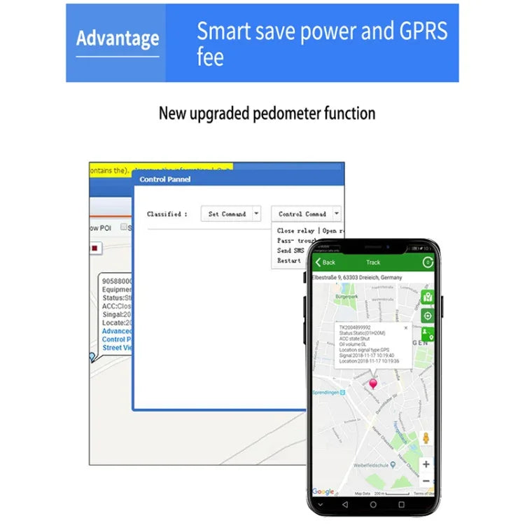 TK203 4G GPS / GPRS / GSM 개인 / 물품 / 애완동물 / 가방 위치 추적기 애완동물 목걸이 실시간 추적 장치, TK203