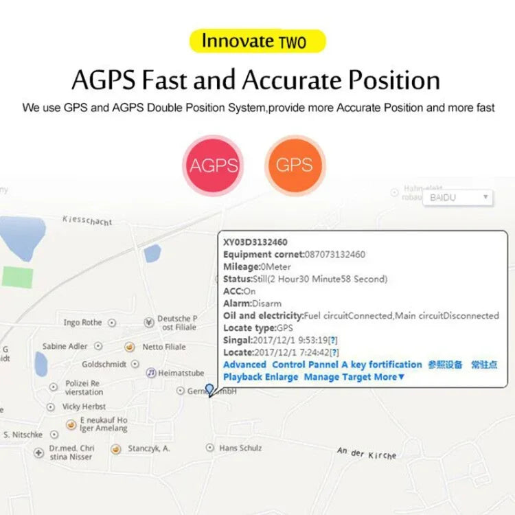 TK205 2G 실시간 차량 트럭 위치 추적 GSM GPRS GPS 추적기, AGPS 지원 릴레이 및 배터리 포함, TK205