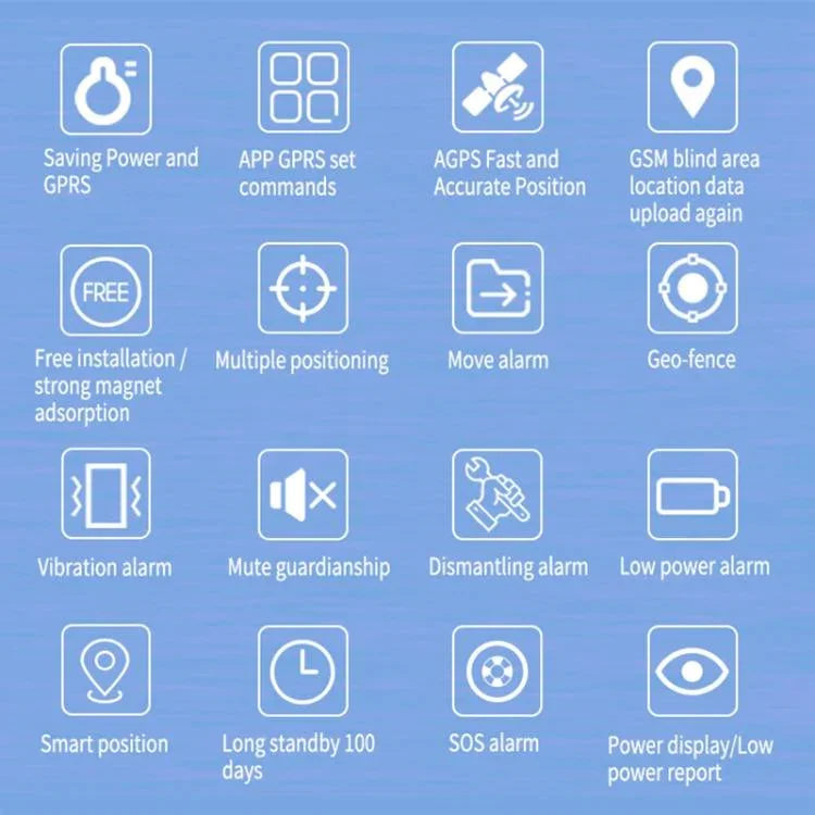 TK202A 4G 자동차 트럭 차량 추적 GSM GPRS GPS 트래커 AGPS 지원, 배터리 용량: 6500mAh, 4G 6500mAh