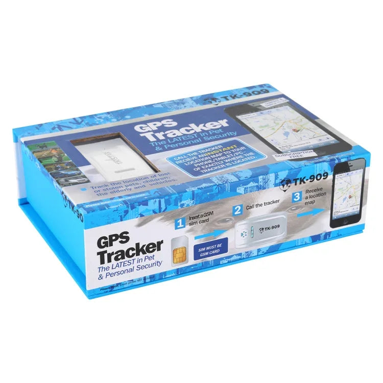 TK-909 GPS / GPRS / GSM 애완동물 위치 추적기 애완동물 목걸이 실시간 추적 장치, TK-909