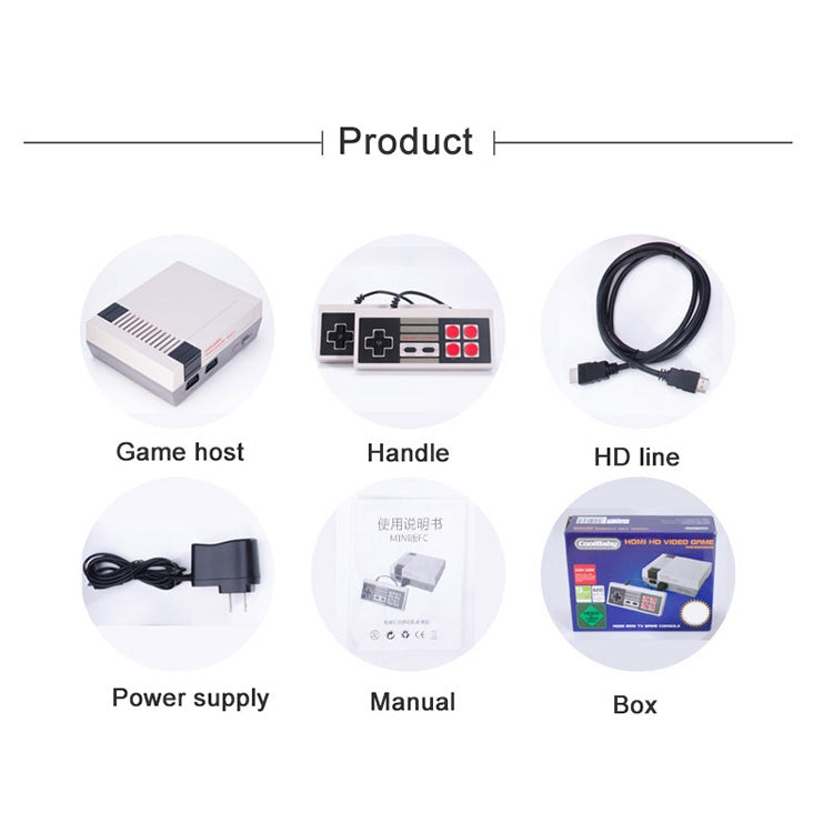레트로 클래식 TV 미니 HDMI HD 비디오 게임 콘솔, 내장 600게임, EU 플러그, 600게임(EU 플러그), 600게임(US 플러그)