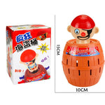 2 PCS Tricky Toys The Pirates Uncle Insert Sword Barrel Table Game, Pirate Barrel