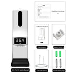 K9 Pro 핸즈프리 비접촉 체온 빛 감지 거리 센서 온도계 + 1000ml 자동 비접촉 액체 비누 디스펜서 베이스 마운트 포함, K9 Pro