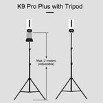 K9 Pro Plus 핸즈프리 비접촉 체온계 + 1000ml 자동 비접촉 액체 비누 디스펜서 베이스 마운트 포함, 15개 국어 음성 방송, K9 Pro Plus