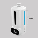 K9 Pro Plus 핸즈프리 비접촉 체온계 + 1000ml 자동 비접촉 액체 비누 디스펜서 베이스 마운트 포함, 15개 국어 음성 방송, K9 Pro Plus
