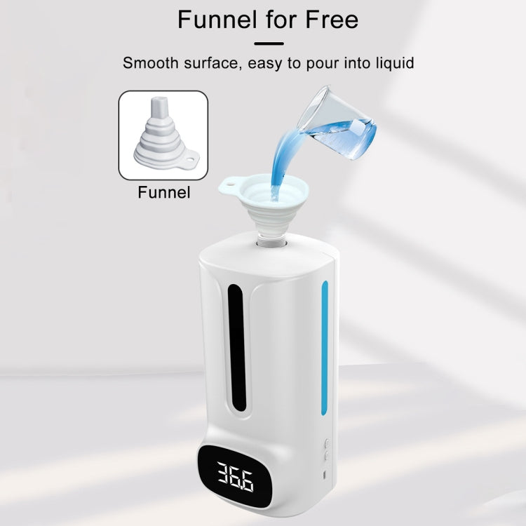 K9 Pro Plus 핸즈프리 비접촉 체온계 + 1000ml 자동 비접촉 액체 비누 디스펜서 베이스 마운트 포함, 15개 국어 음성 방송, K9 Pro Plus