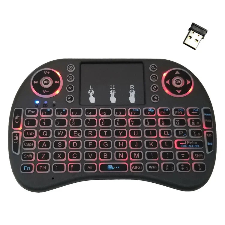 Support Language: Italy i8 Air Mouse Wireless Backlight Keyboard with Touchpad for Android TV Box & Smart TV & PC Tablet & Xbox360 & PS3 & HTPC/IPTV, Italy