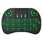 지원 언어: 영어 Android TV 박스 & 스마트 TV & PC 태블릿 & Xbox360 & PS3 & HTPC/IPTV용 터치패드가 있는 i8 에어 마우스 무선 백라이트 키보드, 영어