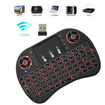 지원 언어: 영어 Android TV 박스 & 스마트 TV & PC 태블릿 & Xbox360 & PS3 & HTPC/IPTV용 터치패드가 있는 i8 에어 마우스 무선 백라이트 키보드, 영어