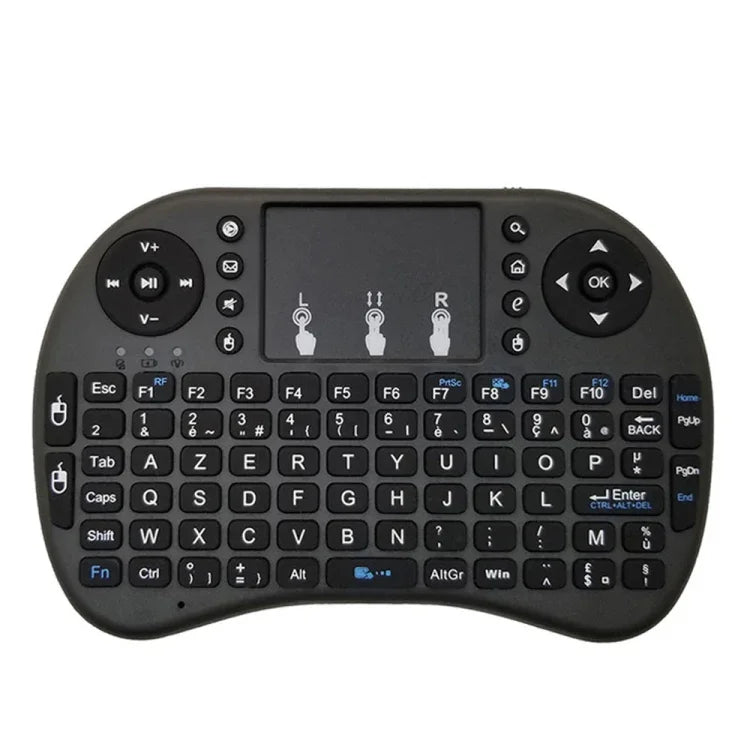 지원 언어: 프랑스어 Android TV 박스 & 스마트 TV & PC 태블릿 & Xbox360 & PS3 & HTPC/IPTV용 터치패드가 있는 i8 에어 마우스 무선 키보드, 프랑스어