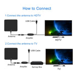 초박형 실내 HD 디지털 TV 안테나 50마일 장거리 증폭기 포함