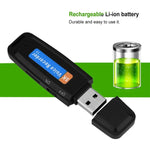 SK001 충전식 U-디스크 휴대용 USB 음성 녹음기, 메모리 없음, 메모리 없음