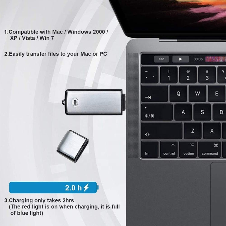 SK858 16GB 충전식 휴대용 U-디스크 회의용 음성 녹음기, 16GB
