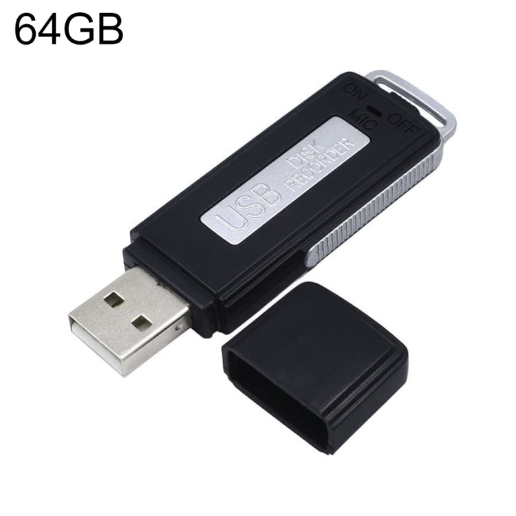 SK868 64GB 충전식 휴대용 U-디스크 음성 녹음기, 64GB