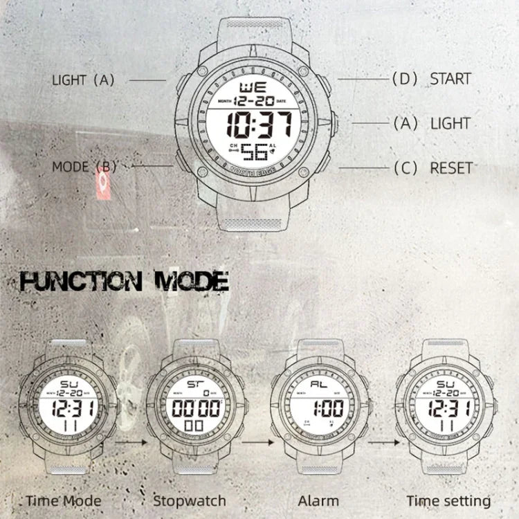 TANK North Edge 남성용 패션 전문 군용 야외 스포츠 방수 러닝 수영 스마트 디지털 시계, TANK North Edge