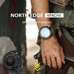NORTH EDGE 다기능 방수 야외 스포츠 전자 스마트 시계, 습도 측정 / 일기 예보 / 속도 측정 지원, 스타일: 나일론 스트랩, 나일론 스트랩