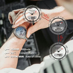 North Edge GAVIA 남성용 아웃도어 스포츠 50m 방수 스마트 디지털 시계 다이빙 시계, 기압계 및 만보계 지원, GAVIA