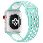 Apple Watch 시리즈 10 42mm / 9&8&7 41mm / SE 3&SE 2&6&SE&5&4 40mm / 3&2&1 38mm 패셔너블 클래식 실리콘 스포츠 시계줄(그레이 화이트), WA1230A, WA1230B, WA1230BG, WA1230BH, WA1230BL, WA1230BM, WA1230BR, WA1230BY, WA1230C, WA1230D, WA1230DW    ...