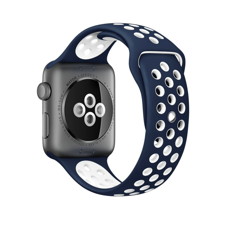 Apple Watch 시리즈 10 42mm / 9&8&7 41mm / SE 3&SE 2&6&SE&5&4 40mm / 3&2&1 38mm 패셔너블 클래식 실리콘 스포츠 시계줄(그레이 화이트), WA1230A, WA1230B, WA1230BG, WA1230BH, WA1230BL, WA1230BM, WA1230BR, WA1230BY, WA1230C, WA1230D, WA1230DW    ...