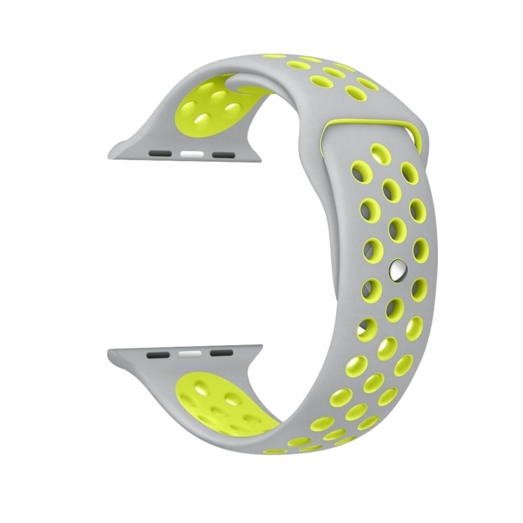 Apple Watch 시리즈 10 42mm / 9&8&7 41mm / SE 3&SE 2&6&SE&5&4 40mm / 3&2&1 38mm 패셔너블 클래식 실리콘 스포츠 시계줄(그레이 화이트), WA1230A, WA1230B, WA1230BG, WA1230BH, WA1230BL, WA1230BM, WA1230BR, WA1230BY, WA1230C, WA1230D, WA1230DW    ...