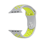 Apple Watch 시리즈 10 42mm / 9&8&7 41mm / SE 3&SE 2&6&SE&5&4 40mm / 3&2&1 38mm 패셔너블 클래식 실리콘 스포츠 시계줄(그레이 화이트), WA1230A, WA1230B, WA1230BG, WA1230BH, WA1230BL, WA1230BM, WA1230BR, WA1230BY, WA1230C, WA1230D, WA1230DW    ...