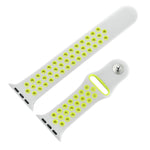 Apple Watch 시리즈 10 42mm / 9&8&7 41mm / SE 3&SE 2&6&SE&5&4 40mm / 3&2&1 38mm 패셔너블 클래식 실리콘 스포츠 시계줄(그레이 화이트), WA1230A, WA1230B, WA1230BG, WA1230BH, WA1230BL, WA1230BM, WA1230BR, WA1230BY, WA1230C, WA1230D, WA1230DW    ...