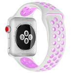 Apple Watch 시리즈 10 42mm / 9&8&7 41mm / SE 3&SE 2&6&SE&5&4 40mm / 3&2&1 38mm 패셔너블 클래식 실리콘 스포츠 시계줄(그레이 화이트), WA1230A, WA1230B, WA1230BG, WA1230BH, WA1230BL, WA1230BM, WA1230BR, WA1230BY, WA1230C, WA1230D, WA1230DW    ...