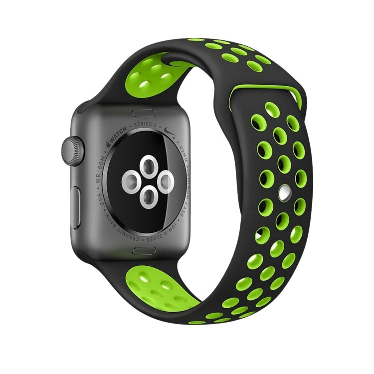 Apple Watch Ultra 49mm & Watch Ultra 2 49mm / 시리즈 10 46mm / 9&8&7 45mm / SE 3&SE 2&6&SE&5&4 44mm / 3&2&1 42mm용 패셔너블 클래식 실리콘 스포츠 시계 밴드(그레이 옐로우), WA1231A, WA1231B, WA1231BG, WA1231BH, WA1231BL, WA1231BM, WA1231BR, WA1231B...
