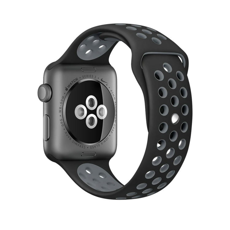Apple Watch Ultra 49mm & Watch Ultra 2 49mm / 시리즈 10 46mm / 9&8&7 45mm / SE 3&SE 2&6&SE&5&4 44mm / 3&2&1 42mm용 패셔너블 클래식 실리콘 스포츠 시계 밴드(그레이 옐로우), WA1231A, WA1231B, WA1231BG, WA1231BH, WA1231BL, WA1231BM, WA1231BR, WA1231B...