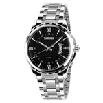 SKMEI 9069 Multifunctional Outdoor Fashion Business Waterproof Silver Shell Quartz Wrist Watch