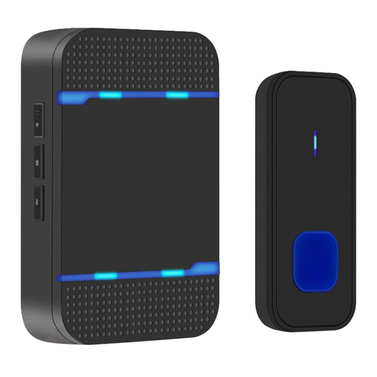 N15K-1T1-B 110dB 무선 IP55 방수 저전력 WiFi 도어벨 수신기 야간등 포함, 53가지 음악 옵션, 수신 거리: 300m, N15K-1T1-B 화이트, N15K-1T1-B 블랙