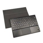 RK102C 분리형 자석 플라스틱 블루투스 키보드 터치패드 + 실크 패턴 TPU 태블릿 케이스 iPad 10.2용, 펜 슬롯 및 거치대 포함, RK102C